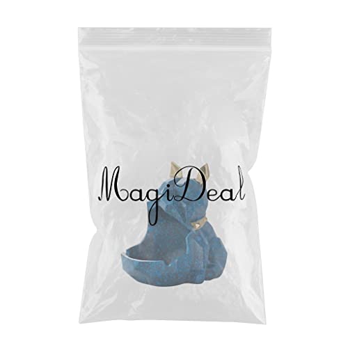MYADDICTION Geometry Shar Pei Ashtray Centerpiece Statue for Indoor Outdoor Desk Gift Blue