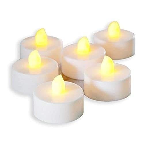 YOPRAM Flameless Tea Light Candles, Battery Powered Operated LED Candles Light Diwali Decoration Diya Lights for Home Office Decoration