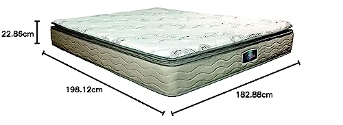 Boston Classic 9 Inch Pocket Spring Pillow Top King Size Mattress (78 x 72 x 9 inch)