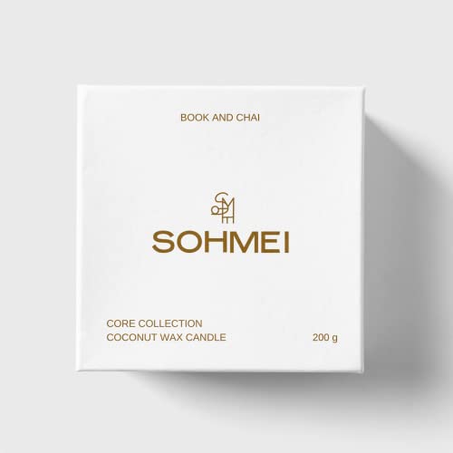 SOHMEI | Book and Chai | Coconut Wax Scented Candles | Cinnamon, Orange, Almond, Nutmeg (200 g)