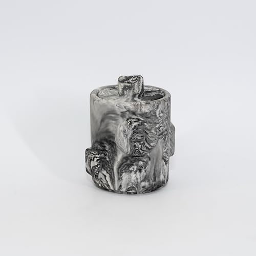 Greyt Eternal Blaze Concrete Modern Gray Ashtray with Lid