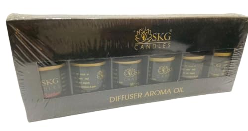 SKGCANDLES Aromas Essential Oil - Aroma Oil for Home Fragrance Best for Aromatherapy Used in Diffusers, Candles, Air Fresheners,Pack of 12