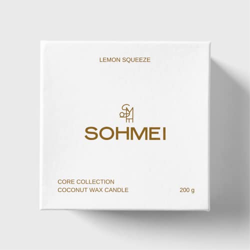 SOHMEI | Lemon Squeeze | Coconut Wax Scented Candles | Lemon, Lime, Muguet (200 g)