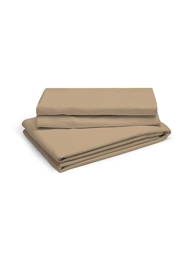 LEVINLY Microfiber Wrinkle Resistant | Skin Friendly Single Size | for Hotel & Home | Single Bedsheet Set with 1 Pillow Cover (Beige) Size 60 inch x 90 inch