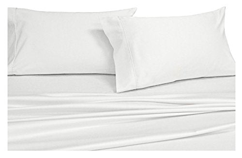 Split-King, White : Split-King: Adjustable King Bed Sheets 5PC Solid White 100% Cotton 600-Thread-Count, Deep Pocket