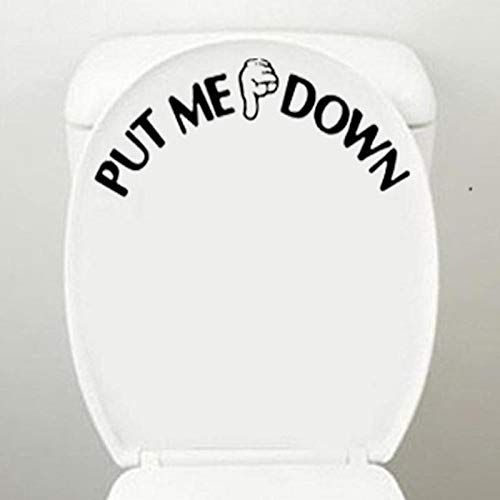 LYOMAN® Put me Down toilet Sticker For Bathroom | washroom stickers | Décor Vinyl Graphic Black