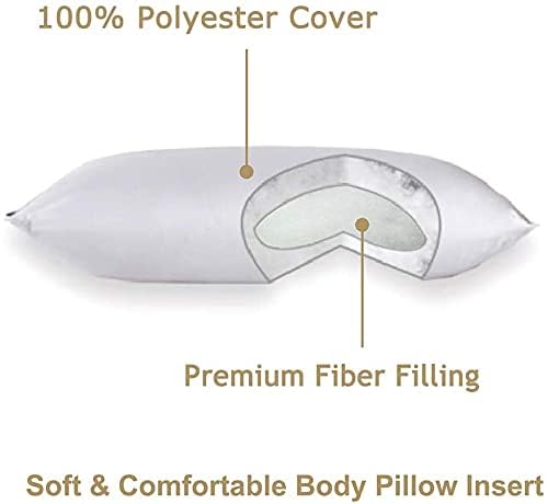 IMSMARTMART Adjustable Hollow Fibre Pillow - Fluffy, Medium Firm, 27x16”, Breathable Comfort (Pack of 2)