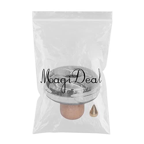 MERISHOPP™ Round Cigarette Ashtray for Home Office Desktop Outdoor with Wooden Stand