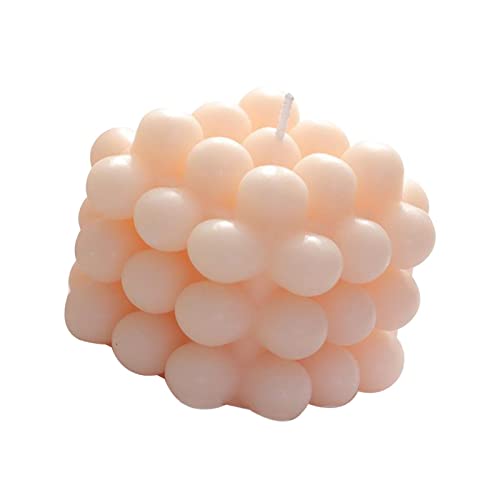 SAZ DEKOR Scented Candles Geometry Bubble Candles for Office Christmas Photo Props Beige