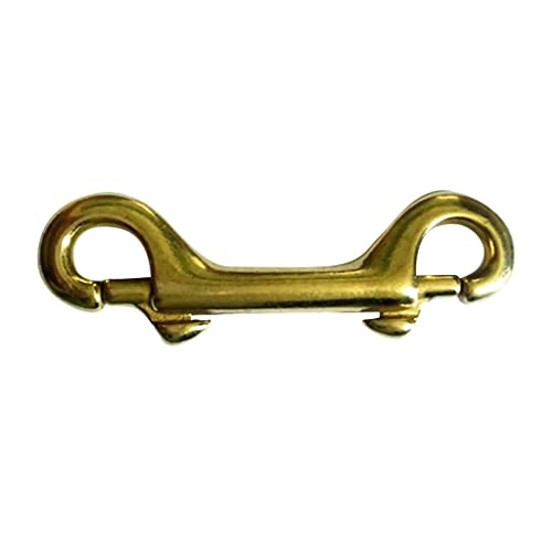 bnf® Double End Clip Snap Hook Brass Heavy Duty 3.5" for Luggage Strap Keychain | Water Sports | Scuba & Snorkeling | Other Scuba & Snorkeling