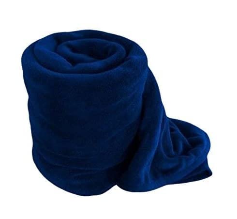 BREVARD 300 TC Solid/Plain Light Weight Polar Fleece Single Panipat Famous Warm or Hot AC Blanket (60X90 Inches, Blue)