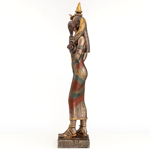 Veronese Design Egyptian Goddess Hathor Holding a Cobra Statue