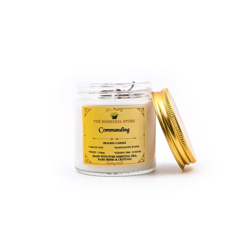 The Remedial Store Healing Ritual Money Candle | Luxury Fragrance | Therapy Candle | Glass Candle | Jar Candle | Soy Wax Candle | Smokeless Wax Candle | 30 Hours Burning Time (Commanding)