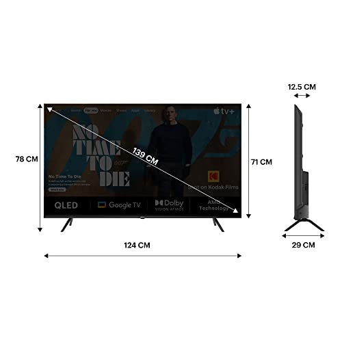 Kodak 139 Cm (55 Inches) Matrix Series 4K Ultra Hd Smart QLED Google Tv 55Mt5022, Black