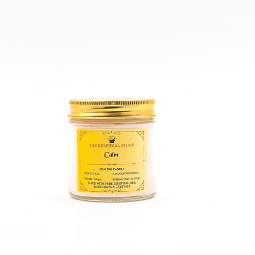 The Remedial Store Healing Ritual Money Candle | Luxury Fragrance | Therapy Candle | Glass Candle | Jar Candle | Soy Wax Candle | Smokeless Wax Candle | 30 Hours Burning Time (Calm)