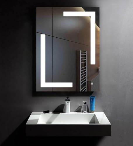 Versatile LED Light Mirror with Defogger: Perfect for Wall, Vanity, Bathrooms, Wash Basin, Travel, Dressing Room - Sizes: 1824, 2424 - Defogger Option Available for 18*24 Inches (36x 24 Inches)