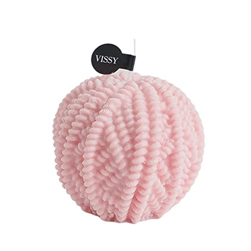 CALANDIS Ball of Yarn Candle Small INS Bedroom Office Nursery Decor Dessert Candle Pink