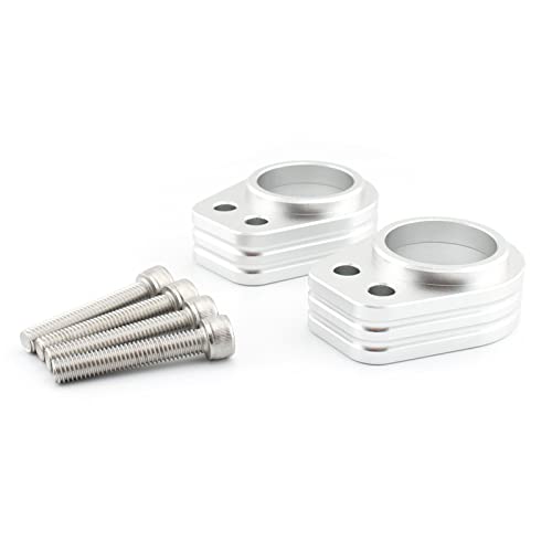 ATORSE Handlebar Riser 19.5Mm Sturdy Compatible with Kawa- Saki Zzr 1200 Fashionable Compact | 2 Clamps 4 Screws