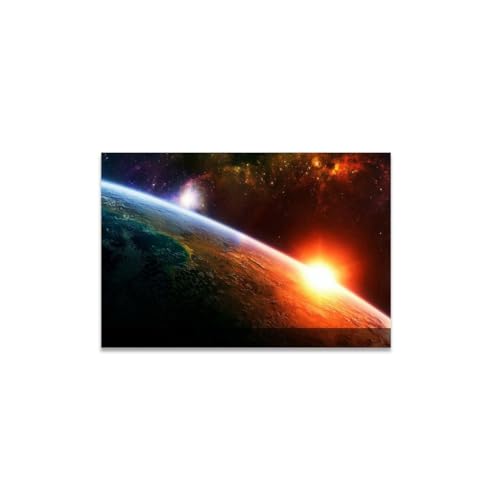 GADGETS WRAP Canvas Gallery Wrap Framed for Home Office Studio Living Room Decoration (14x11inch) - Solar System (2)