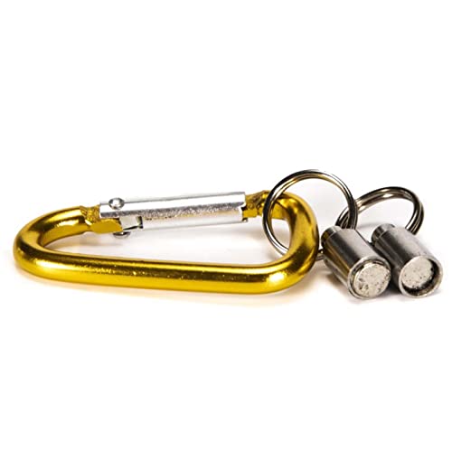 UJEAVETTE® Strong Magnetic Net Release Holder with Coil Lanyard Snap Clip Lock Buckle Yellow Carabiner