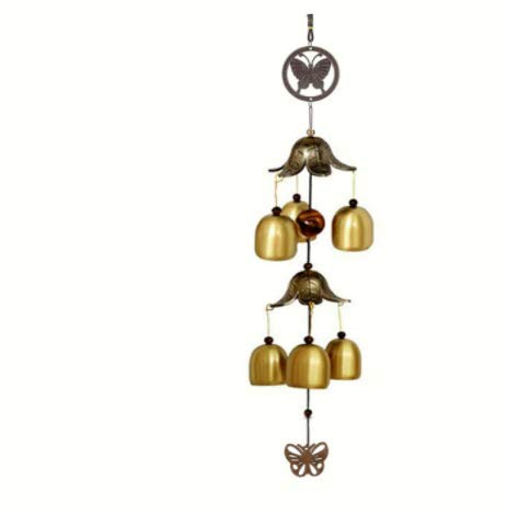 Shamsi Art Metal Wind Chimes for Home Balcony Garden Positive Energy, Home Decor Hanging Long Brass Bells Gifts for Loved Ones