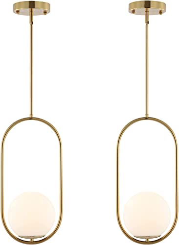 Desidiya® Golden Yellow Hanging Ceiling Pendant Light, for Bedroom, Living Room, Cafe Restaurant, Hallway, Kitchen, Over The Dining Table Hotels, Malls (Capsule Hanging Pack of 2, Bulb Not Included)