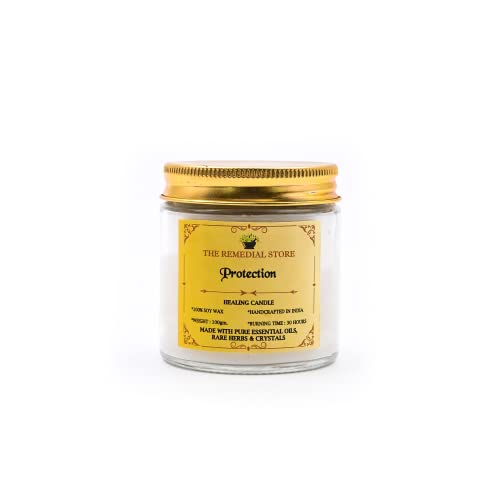 The Remedial Store Healing Ritual Money Candle | Luxury Fragrance | Therapy Candle | Glass Candle | Jar Candle | Soy Wax Candle | Smokeless Wax Candle | 30 Hours Burning Time (Protection)