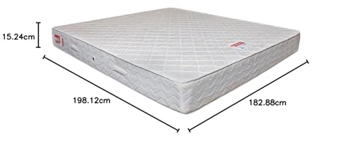 Coirfit Health Spa 6-inch with SrtX��Technology King Size Memory Foam Mattress (Off-White, 78x72x6)