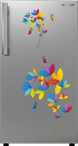 Delight Art Flower and Butterfly Design Fridge Sticker Size - ( 58*38 ) cm Model id - ( DAMC00777L )