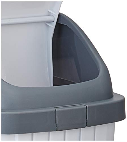 Nayasa Rectangular Swing Dustbin No. 115-12 Ltrs - Grey