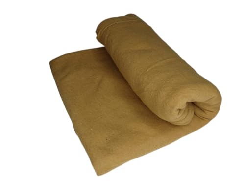 Bestie Homes Woolen Winter Warm Polar Fleece Camel Single Bed Sheet Plain (Pack of 1)