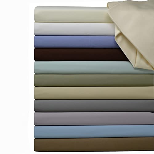 Split-King, White : Split-King: Adjustable King Bed Sheets 5PC Solid White 100% Cotton 600-Thread-Count, Deep Pocket