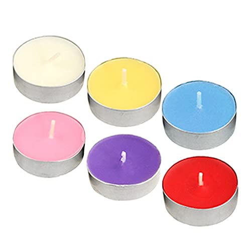 ATORSE® 10Pcs Smokeless Round Tealight Candles 3.5X1Cm White