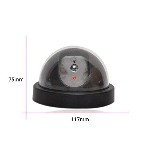 Aqtus 2 Pcs Dummy CCTV Dome Camera with Blinking Red LED Light