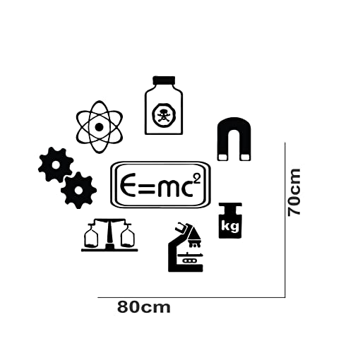 VVWV Science Wall Stickers for Educational Kids Room School Office Living Room Study Room Home & Kitchen Decor L x H 80 x 70 Cms