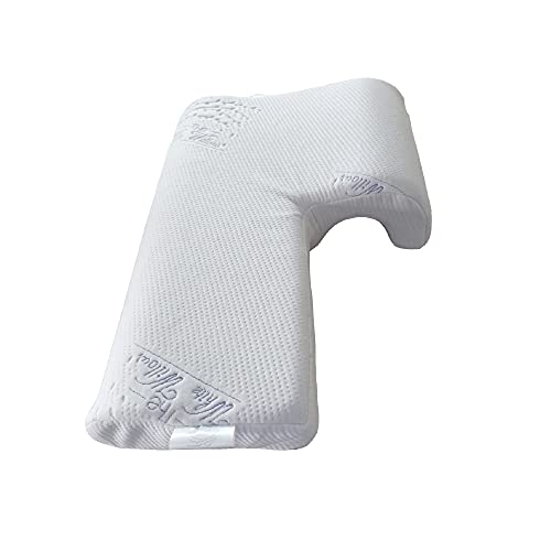 The White Willow Memory Foam Couple Hug Arm Hand Pressure Love Pillow for Sleeping for Husband & Wife Perfect (25.5" x 18"W x 4.5") White