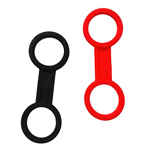THE STYLE SUTRA®2 Pieces Scuba Diving Mask Silicone Snorkel Keeper Retainer Black and Red