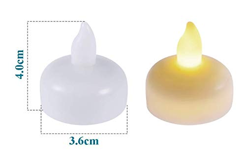 TEDTECH LED Floating candles, Water sensor Decorative candles, Battery operated LED Candles (Set of 24)