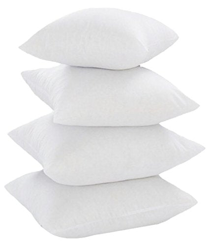 Safunooza Microfiber Pillow, 16 x 16 inch, White, 4 Pieces