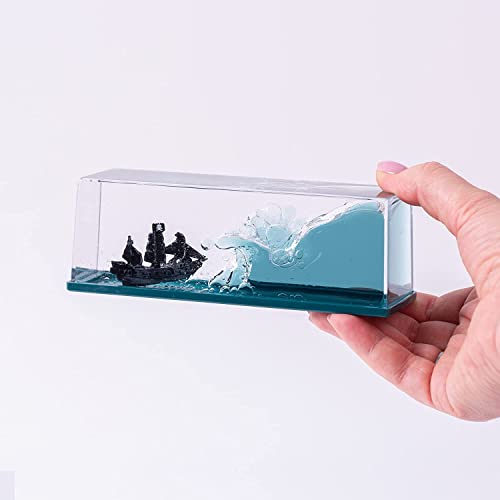 SOCHEP Soft Liquid Wave Cruise Ship Decoration, Pirate Cruise Ship That No Longer Sinks, for Car Dashboard Decorative Showpiece