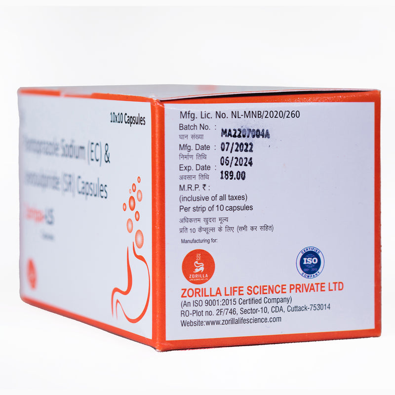 Zoripa-LS I Pantoprazole Sodium I 10 Capsules