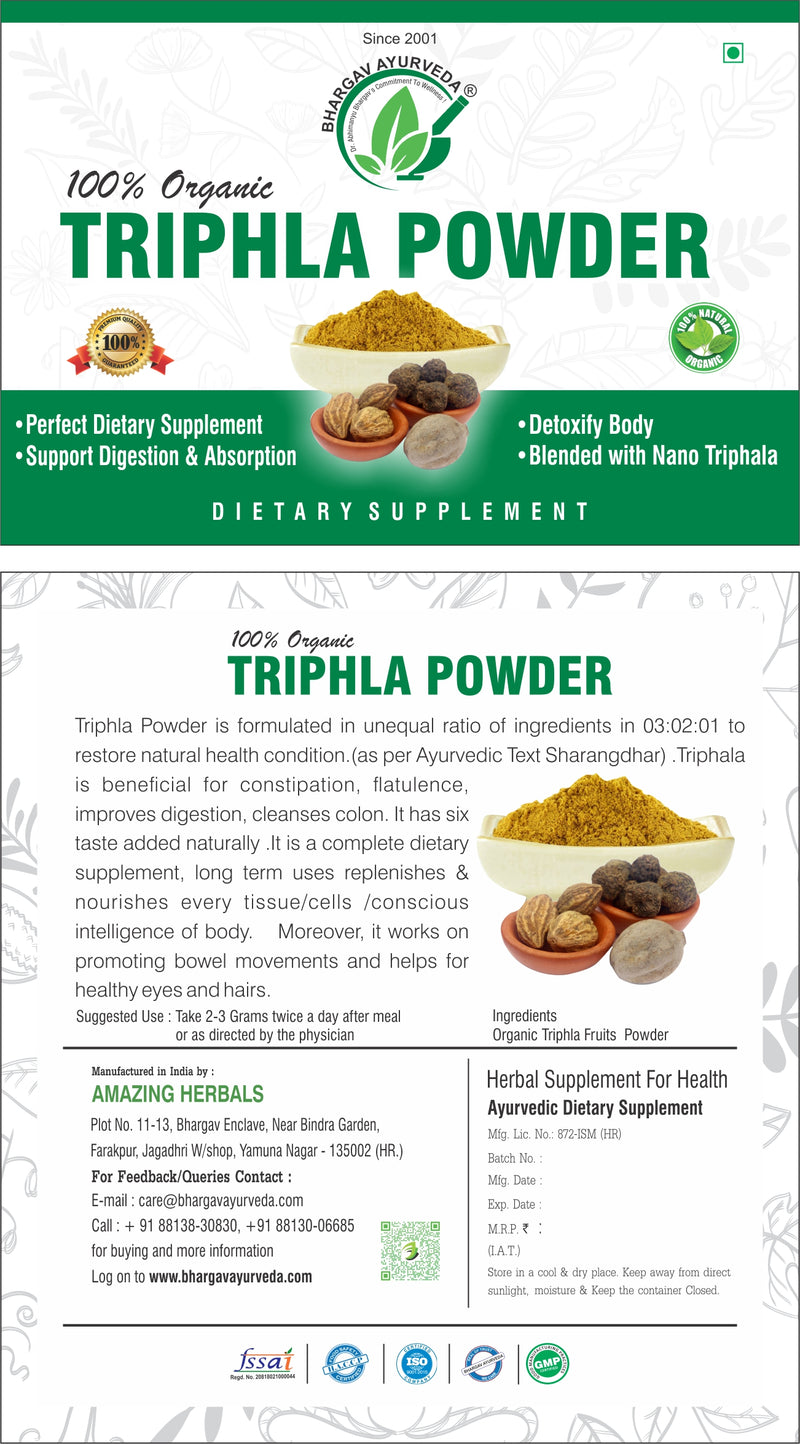 Dr.Bhargav's Giloy 60 Capsule & Triphla Powder 100 gms