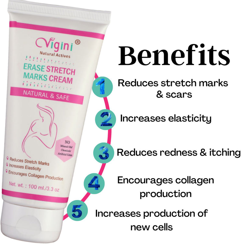 "Vigini Vaginal Whitening Lightening Intimate Feminine Hygiene Gel Wash & Erase Stretch Marks & Scar Removal Cream During After Pregnancy-200ml "