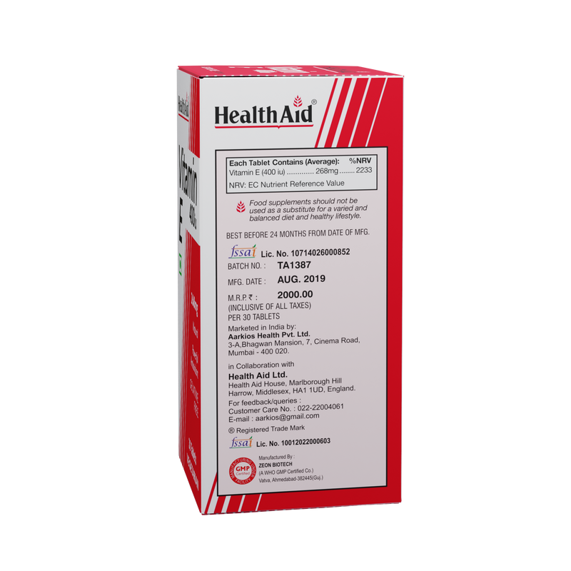 HealthAid I Vitamin E 400iu 30 Tablets