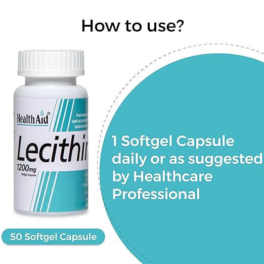 HealthAid I Lecithin 1200 mg I 50 Softgel Capsules