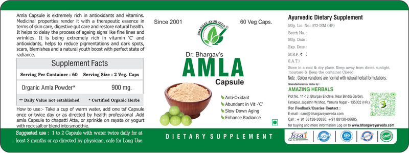 Dr.Bhargav's Aloe vera 60 Capsule & Amla 60 Capsule