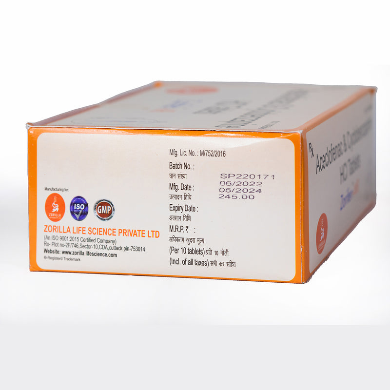 Zorifen-MR I Cyclobenzaprine I HCI 10 Tablets