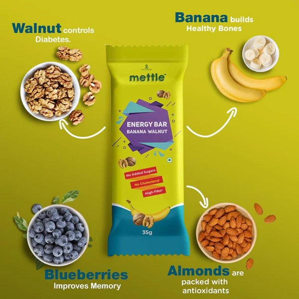 GetmyMettle Banana Walnut Energy Bars