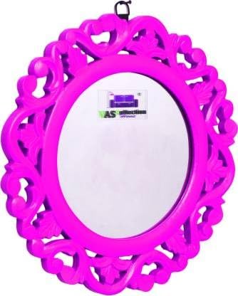 Vas Collection MDF Mirror Frame for Wall Decor,Bedroom,Living Room,Bathroom & Hallway,14"x14"(Pink)