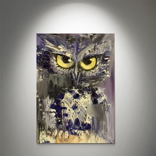 GADGETS WRAP Canvas Gallery Wrap Framed for Home Office Studio Living Room Decoration (11x17inch) - Owl Portrait